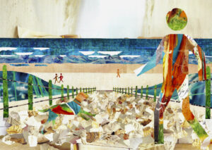 collage perfecte dag voor een strandwandeling